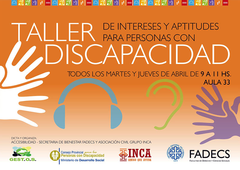 TALLER DE INTERESES Y APTITUDES PARA PERSONAS CON DISCAPACIDAD